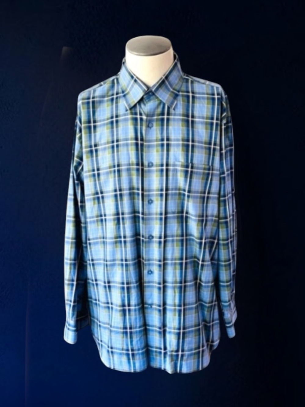 ROBERT TALBOTT CARMEL Men’s Classic Cotton Check Sport Shirt Size XL